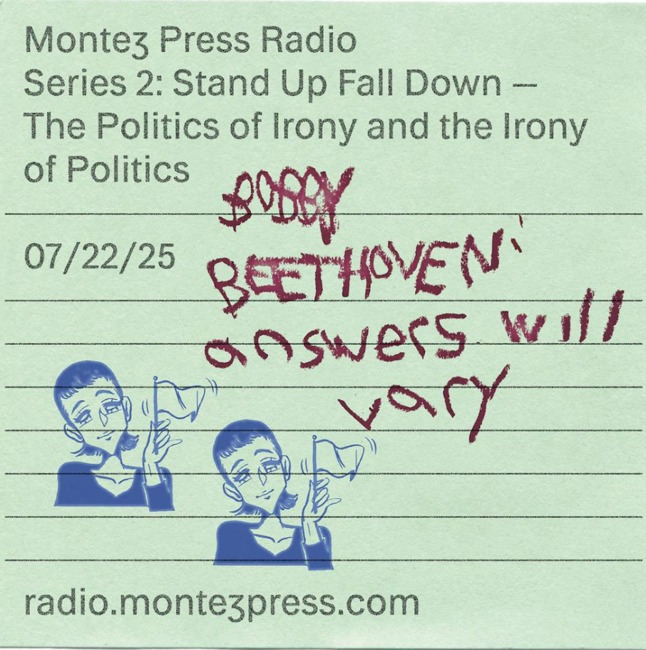 A post it note with episode title handwritten on it.