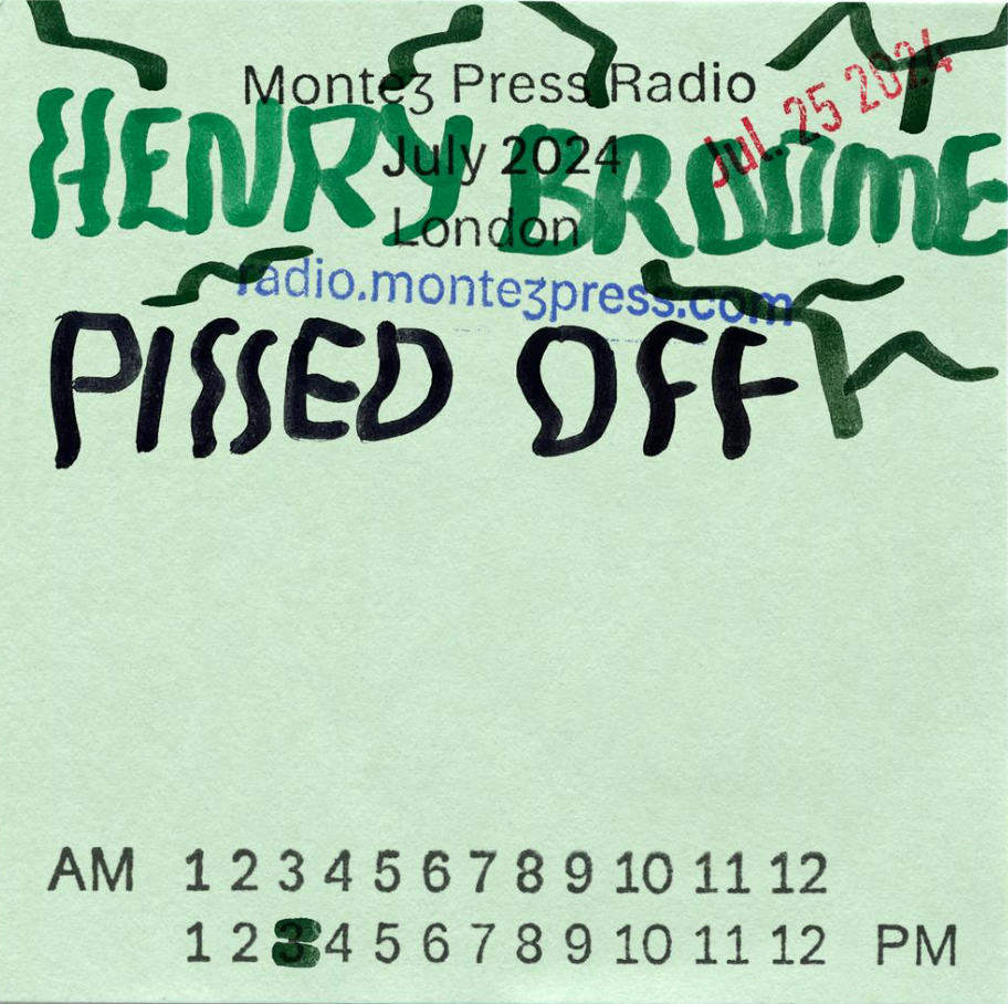 Post it note with title of the show handwritten in felt tip.