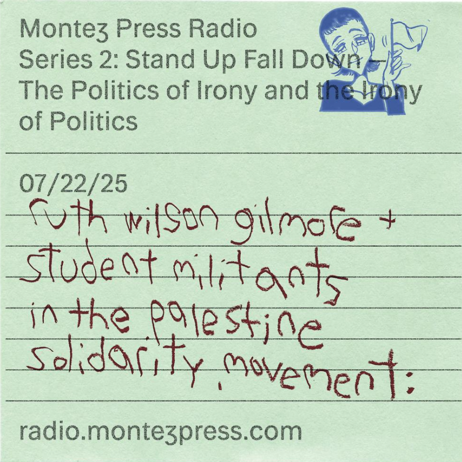 A post it note with the title of the show handwritten on it.